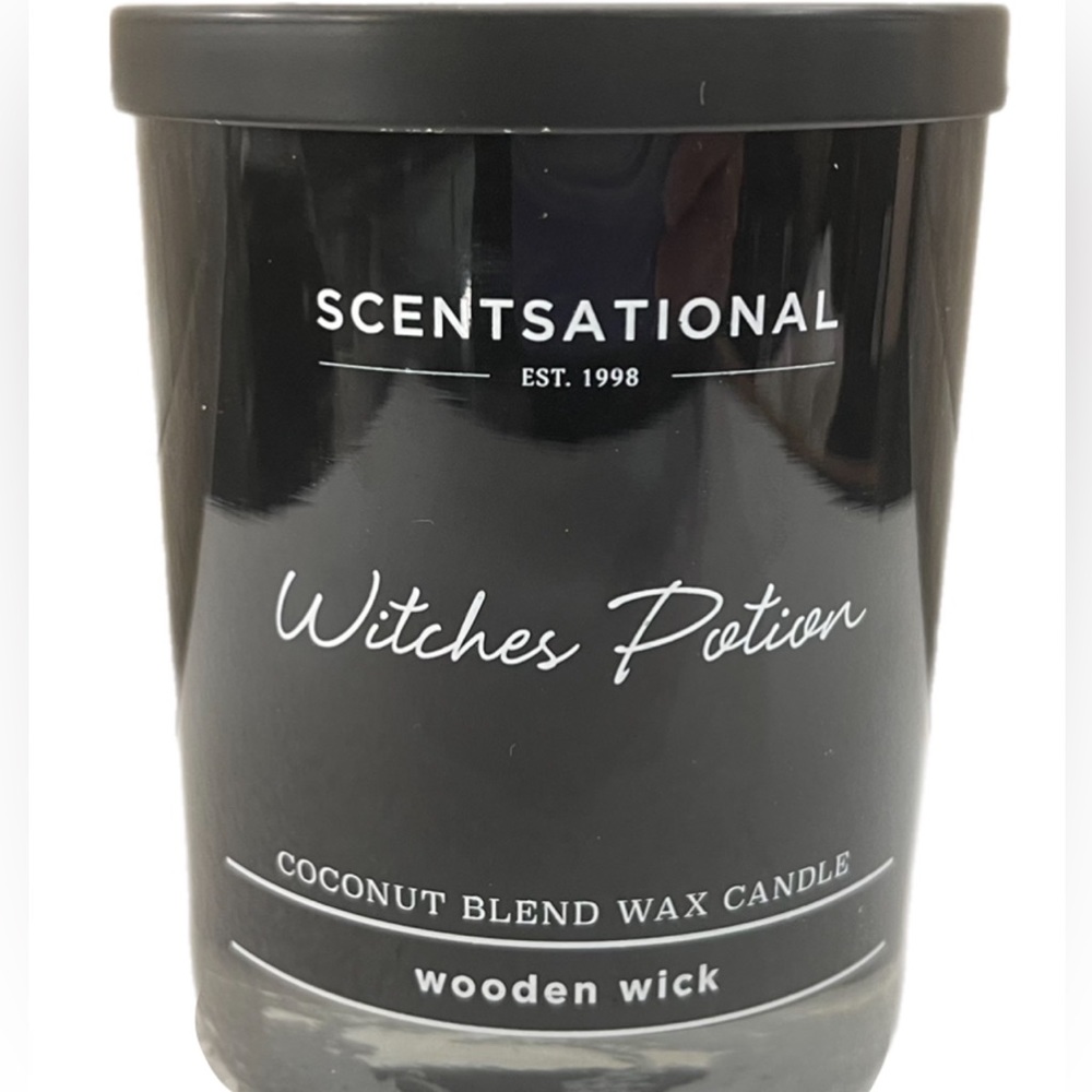 NWT! Scentsational 🧙 WITCHES POTION 11 Oz. Halloween Fall wooden wick candle